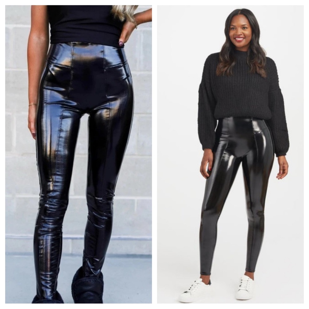 SPANX Shiny Black Leggings